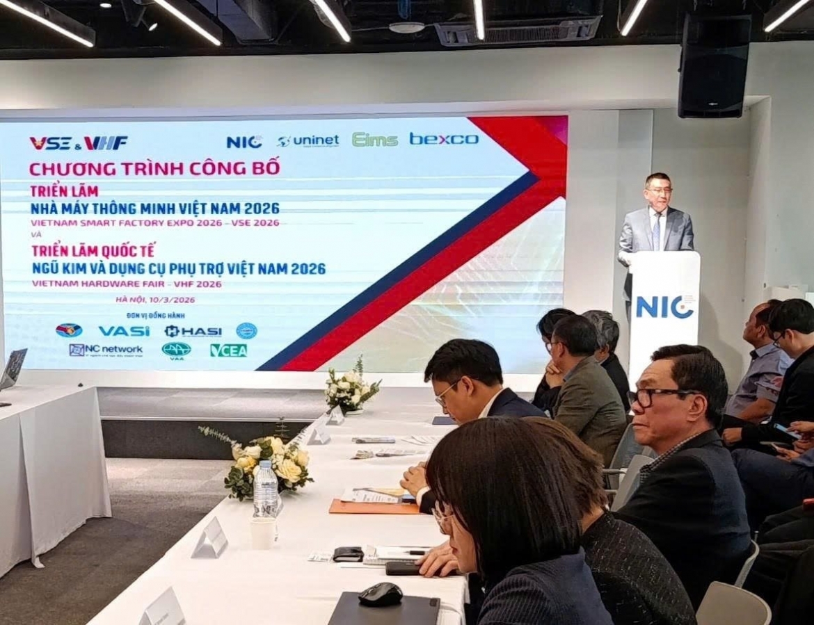 Overview of the launch ceremony for the Vietnam Smart Factory Expo 2026 (Photo: vjst.vn)