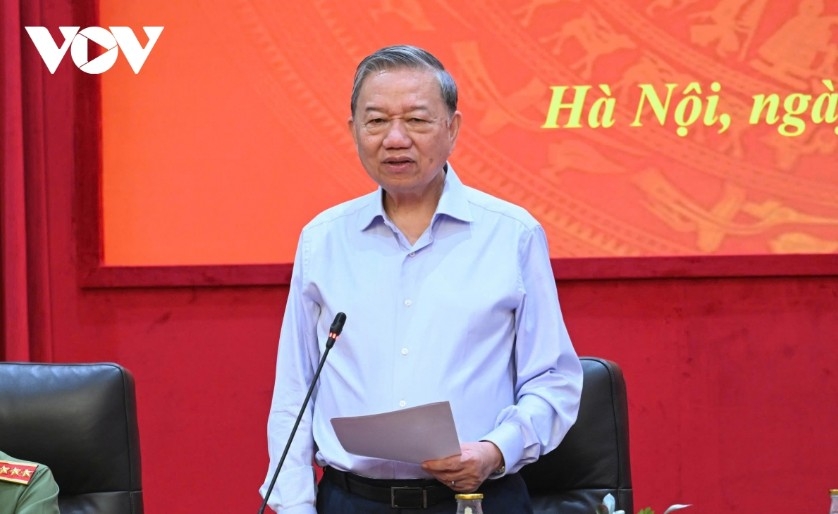 Party General Secretary To Lam at the conference