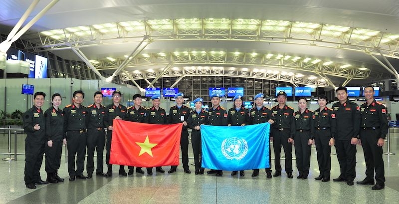 At the send-off ceremony (Photo: cand.com.vn)