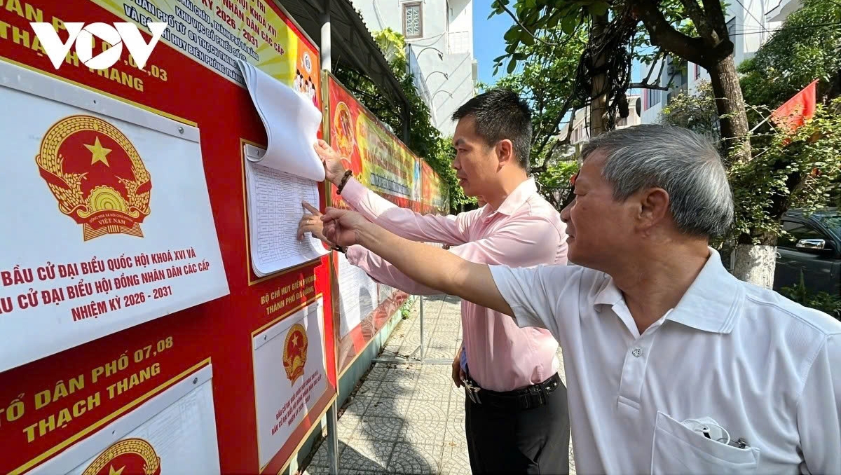 Voters in Da Nang study candidates' biography and action plan ahead of Election Day on March 15