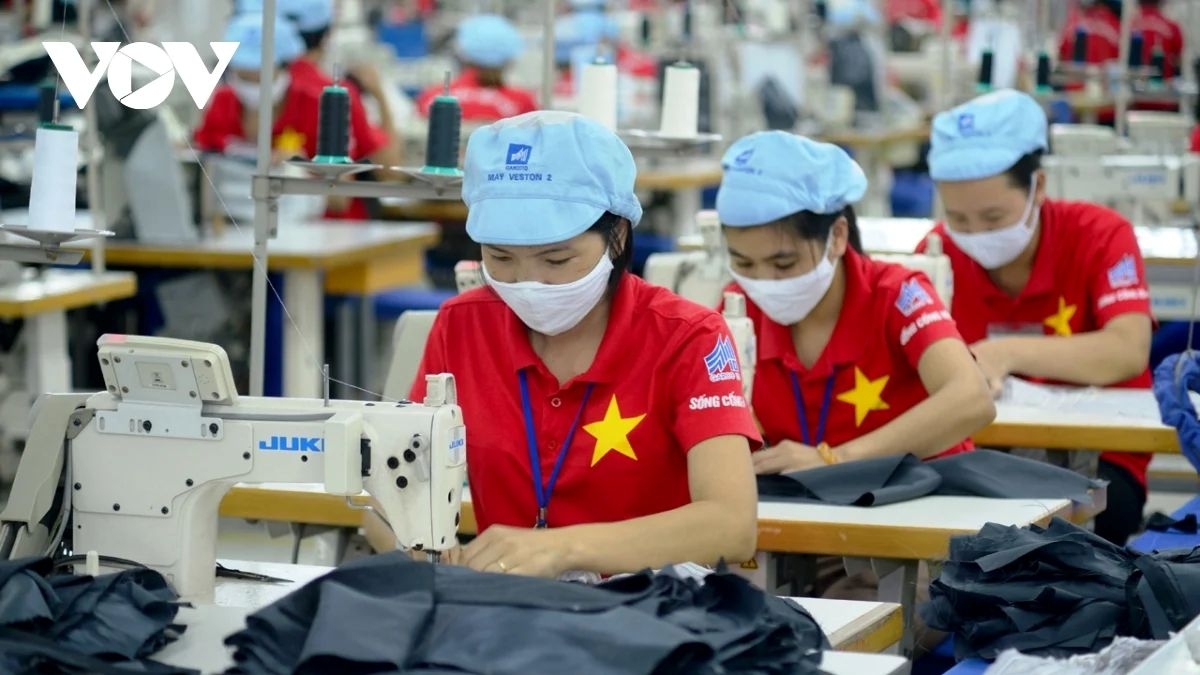 Female workers at a garment factory in Vietnam. Women make up around 75% of the workforce in the country’s textile and garment industry, one of its key export sectors.