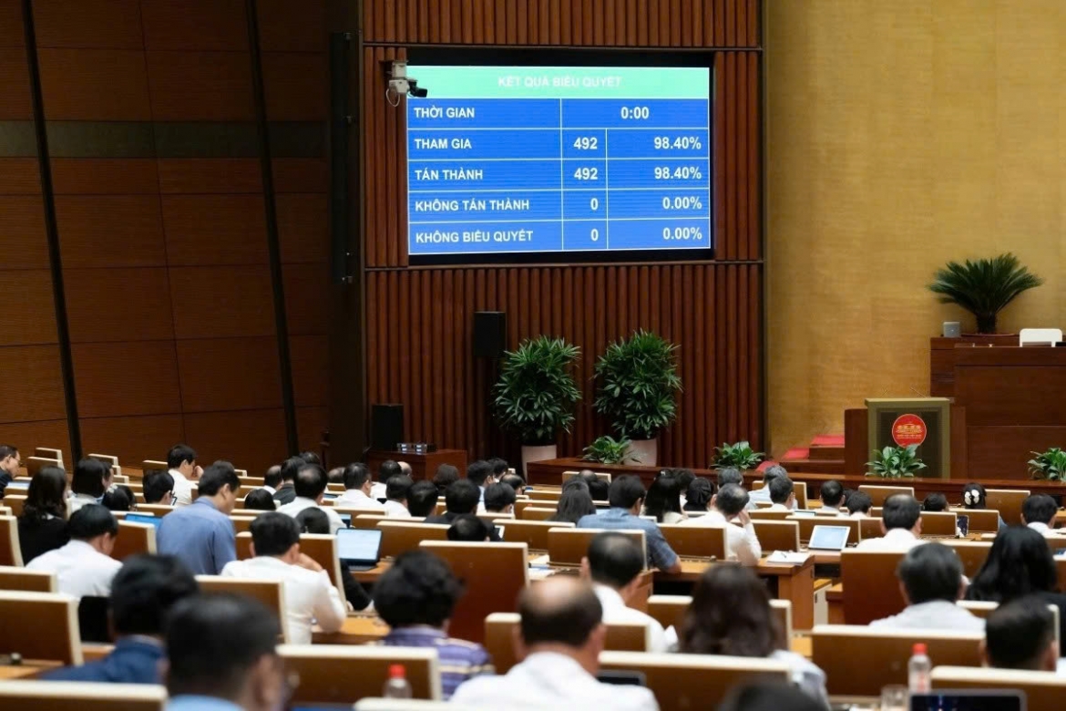 All 492 deputies present at the ongoing session of the National Assembly vote in favour of the revised Law on Belief and Religion, which is scheduled to take effect on January 1, 2027
