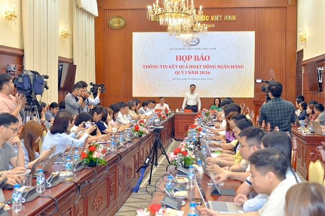 A view of the event. Bank credit in the period focused on business and production, economic growth drivers and priority sectors, especially industry, agriculture and rural development, small- and medium-sized enterprises, trade and services. — VNS Photo
