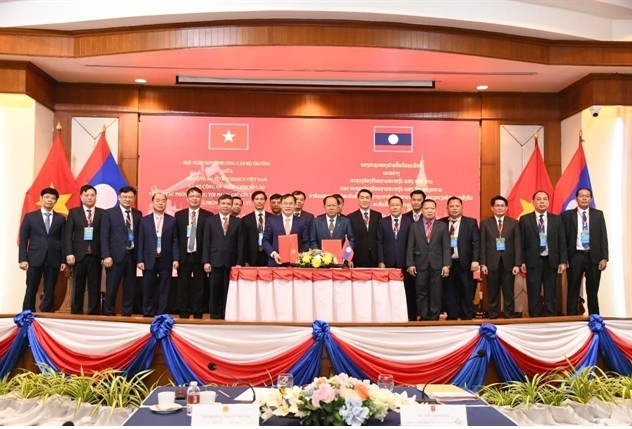 Delegates at a ministerial-level bilateral conference between the Ministries of Public Security of Vietnam and Laos in 2025 (Illustrative photo)