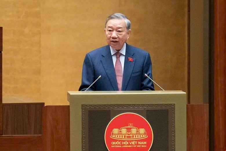Party General Secretary To Lam delivers a keynote speech at the opening ceremony of the first session of the 16th National Assembly