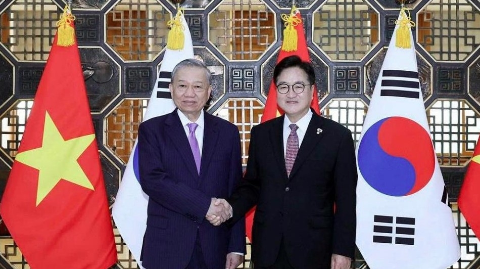 Party General Secretary To Lam meets President Lee Jae Myung during his visit to the RoK in August, 2025
