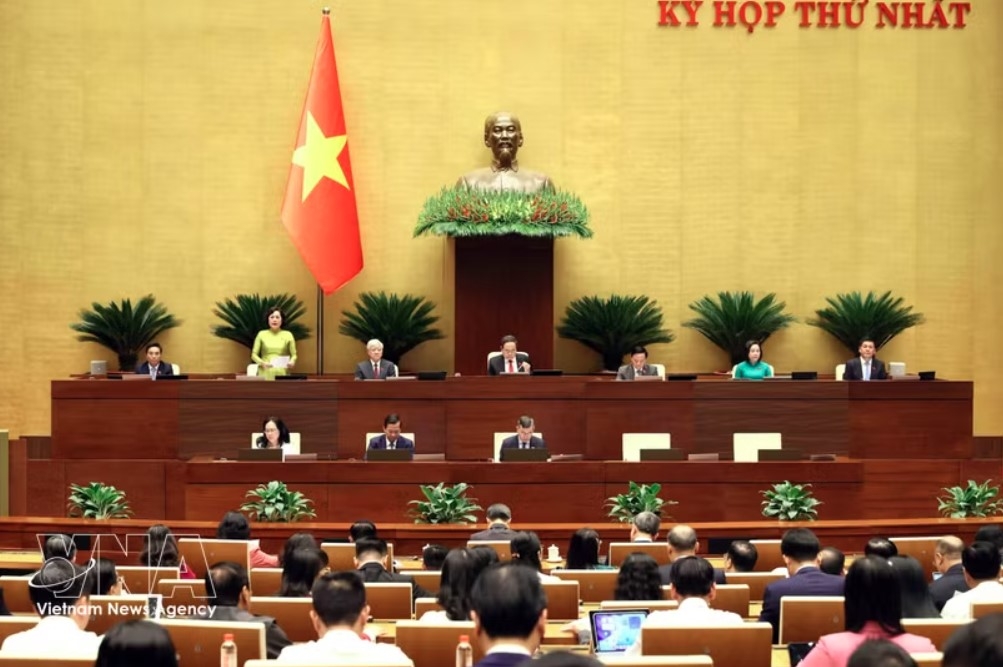 A view of the 16th National Assembly's first session (Photo: VNA)
