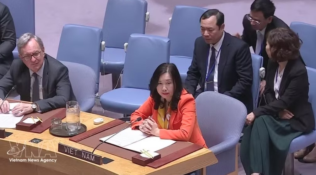 Vietnamese Deputy Foreign Minister Le Thi Thu Hang speaks at the United Nations Security Council (UNSC)’s High-Level Open Debate (Photo: VNA)