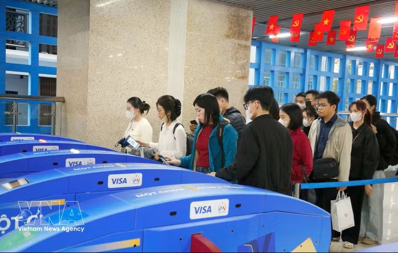 Automated ticketing system is used on the urban railway Cat Linh-Ha Dong line in Hanoi