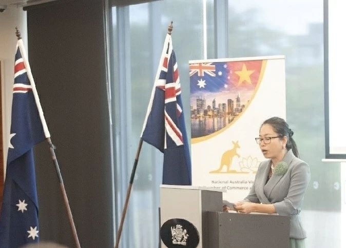 Vietnam’s Consul General in Perth Nguyen Thanh Ha addresses the ceremony 
(Photo: baoquocte.vn)