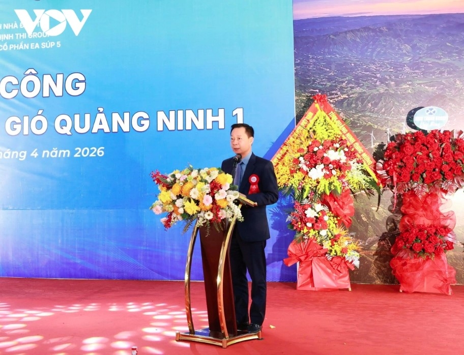 Le Van Anh, vice chairman of the Quang Ninh Provincial People’s Committee, says the groundbreaking of the province’s first wind power project marks a milestone in its renewable energy development strategy