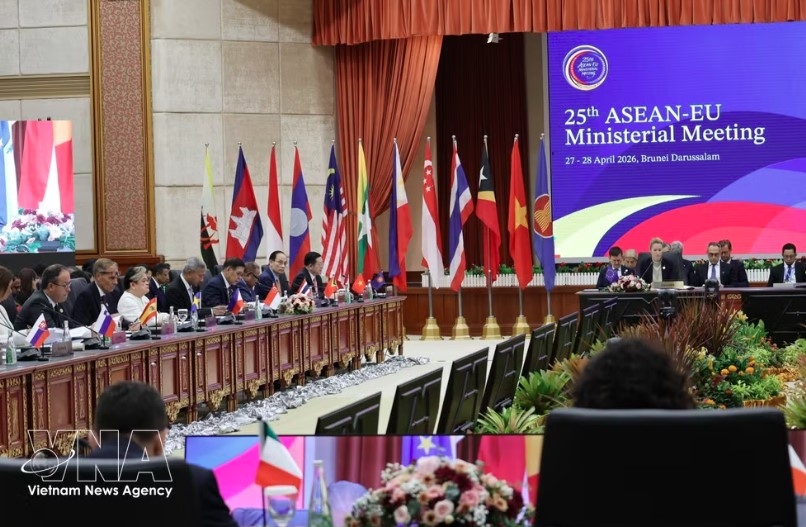 At the 25th ASEAN-EU Ministerial Meeting in Brunei on April 28, 2026. (Photo: VNA)