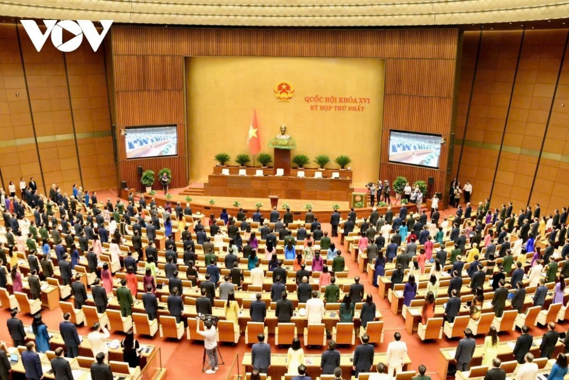 Deputies attend the opening ceremony of the first session of the 16th National Assembly in Hanoi on April 7, 2026