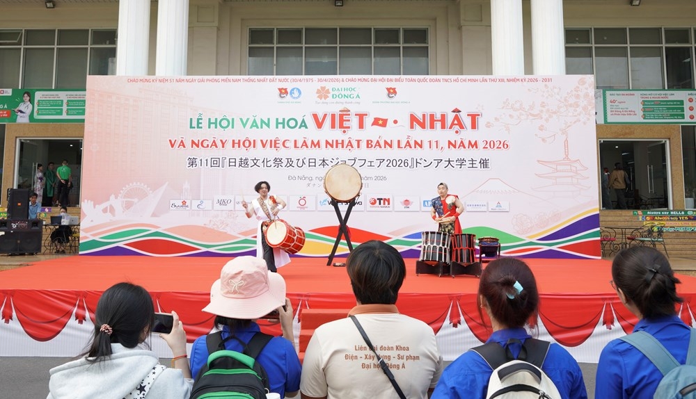 The Vietnam–Japan Cultural Festival and Japan Job Fair 2026 is organised at Dong A University in Da Nang city on April 17. (Photo: baovanhoa.vn)