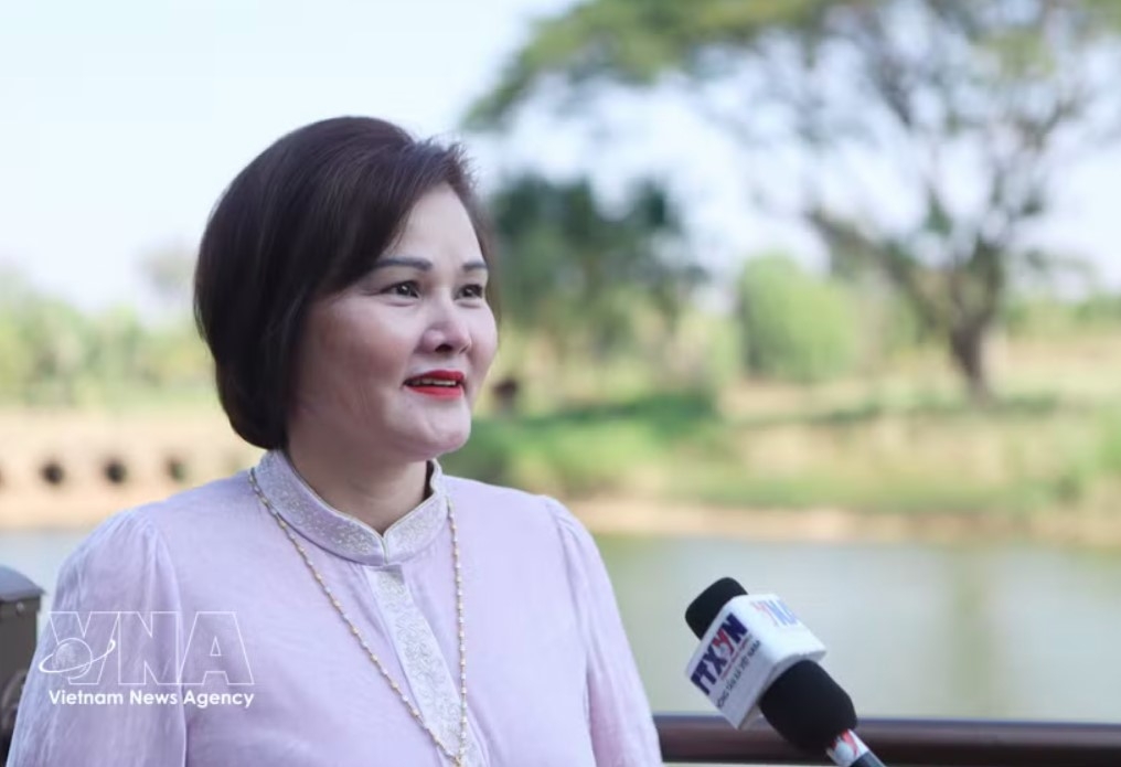 Pham Thi Minh Huong, member of the Standing Committee of the General Association of Vietnamese People in Laos, and Vice President of the Association of Vietnamese Businesspeople Abroad (BAOOV). (Photo: VNA)