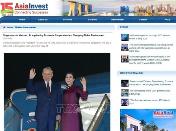 Screenshot of the article (Photo: VNA)
