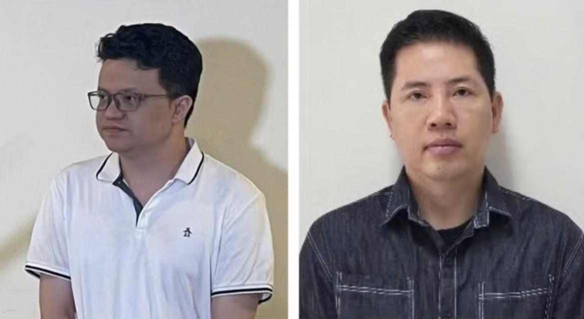Defendant Nguyen Hai Binh (left) and defendant Vo Van Nam (right). (Photo: baochinhphu.vn)