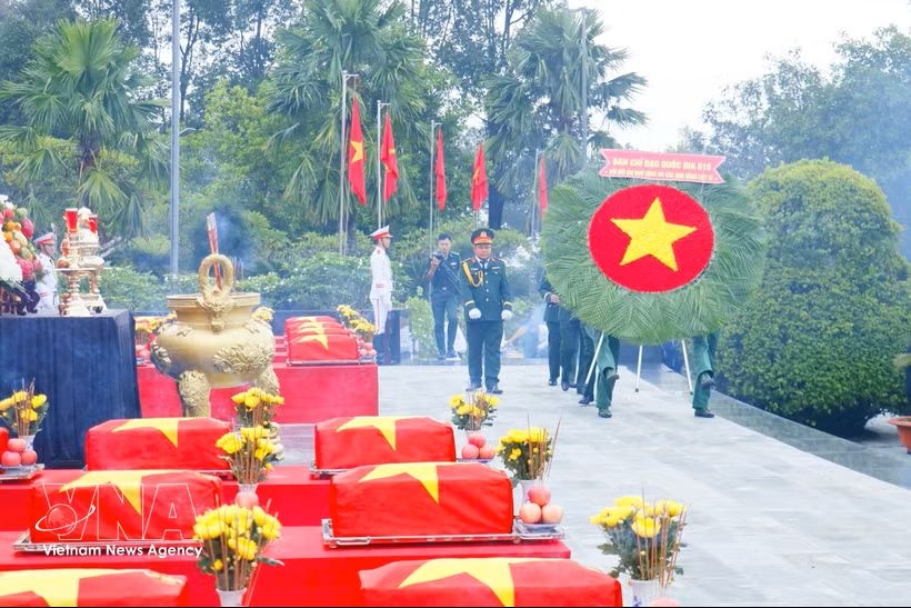 A reception, memorial and burial ceremony for the martyrs is scheduled to be held at the Nghi Loc Martyrs’ Cemetery in Dong Loc commune, Nghe An province, on May 20. (Photo: VNA)