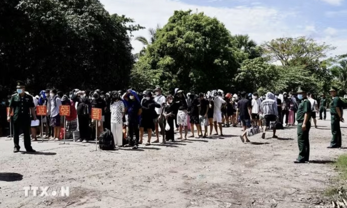 An Giang receives 137 repatriated Vietnamese citizens from Cambodia (Photo: VNA)
