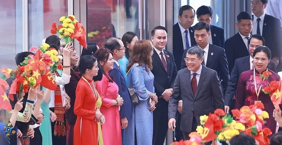 Prime Minister Le Minh Hung attends the opening ceremony of the 11th National Congress of the Vietnam Fatherland Front. (Photo: VNA)