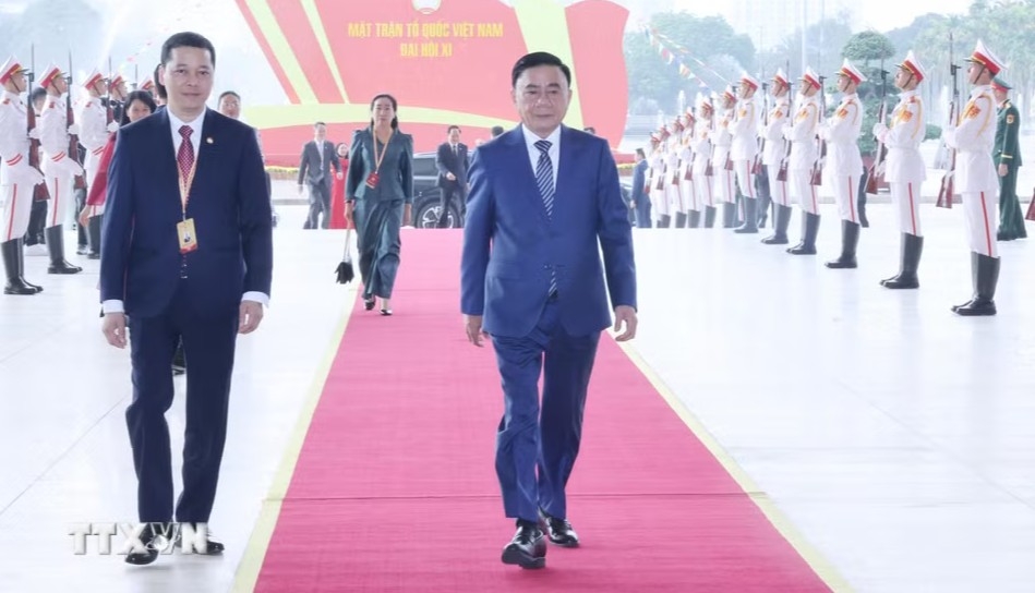 Tran Cam Tu, Politburo member, Standing member of the Party Central Committee’s Secretariat and Secretary of the Party Committee of Central Party Agencies, attends the congress. (Photo: VNA)