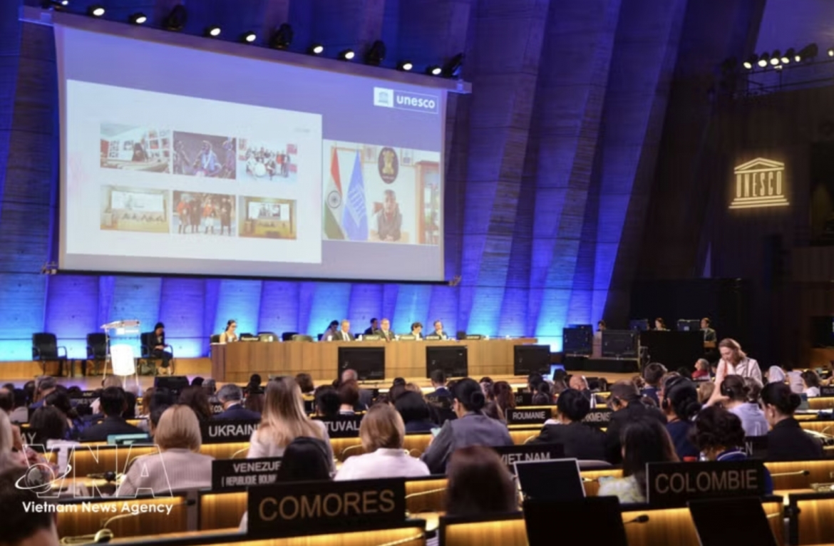 A view of the 11th Session of the General Assembly of the States Parties to the Convention for the Safeguarding of the Intangible Cultural Heritage. (Photo: VNA)