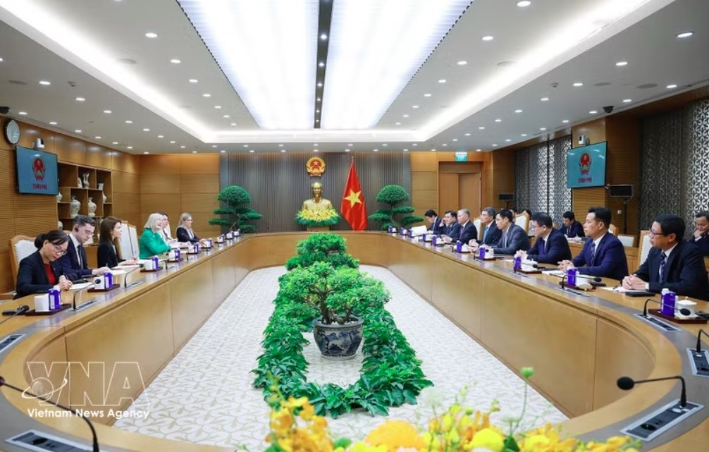At the reception for Canadian Ambassador Jim Nickel in Hanoi on June 29, 2026 (Photo: VNA)