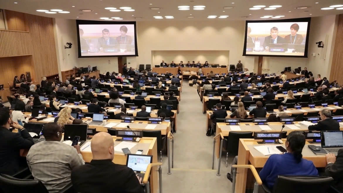 Vietnam’s Deputy Foreign Minister Nguyen Minh Vu addresses the opening session of the 36th Meeting of States Parties to UNCLOS (SPLOS 36) in New York, USA, on June 15