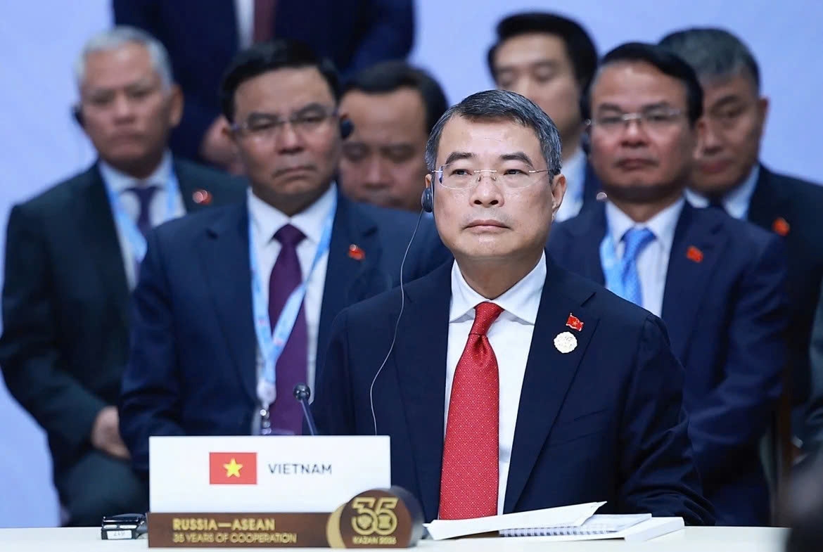 Vietnamese Prime Minister Le Minh Hung attends the opening session of the ASEAN-Russia Commemorative Summit marking the 35th anniversary of their dialogue relations in Kazan, Russia, on June 18. (Photo: VGP)