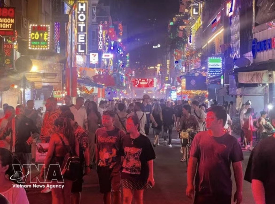 Despite its lively atmosphere, Bui Vien Walking Street has yet to fully establish itself as a major attraction for night-time visitors