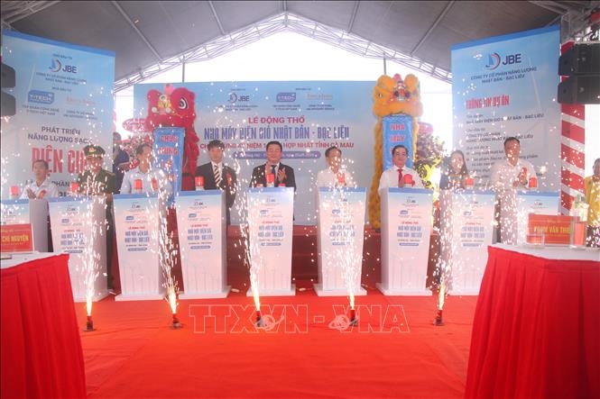 At the groundbreaking ceremony for the project  (Photo: VNA)