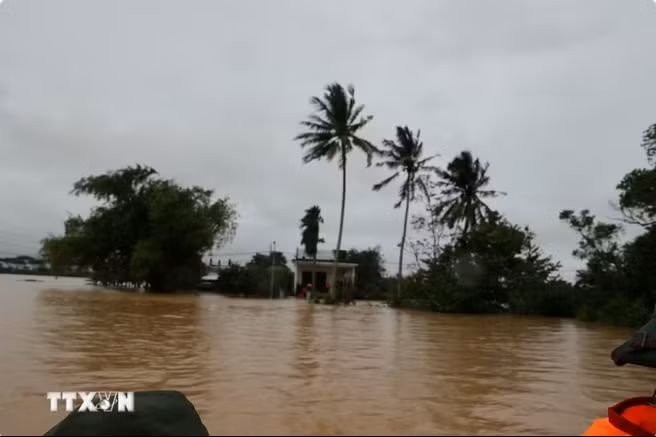 Floodwaters inundate parts of Da Nang in October 2025.