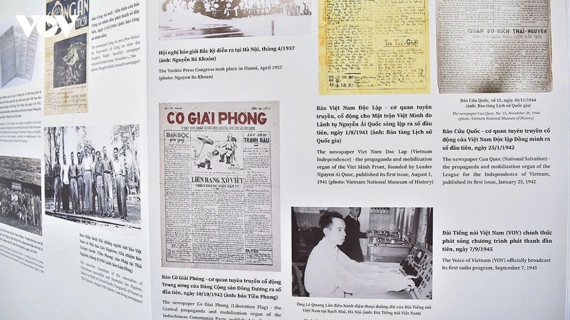 The first part presents images showcasing the country's press during the two wars of resistance against French colonialism and American imperialism.