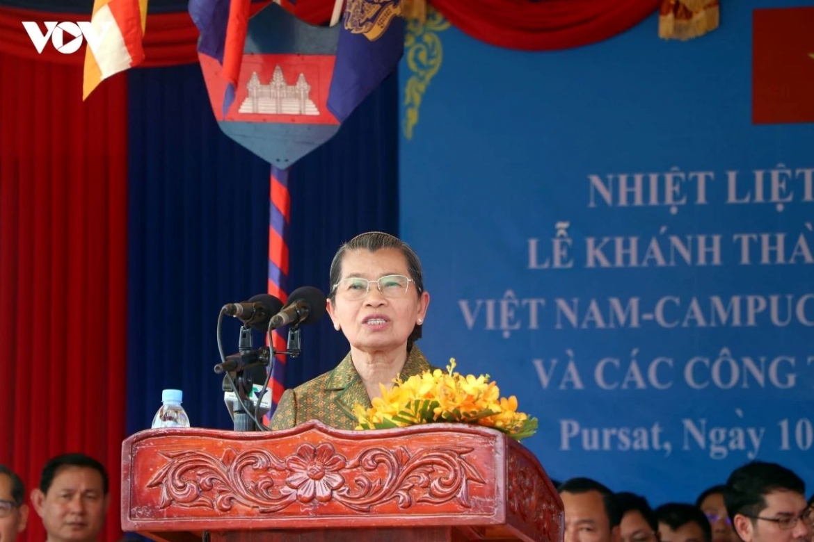 Men Sam An, Vice President of the Cambodian People's Party and President of the National Council of the Solidarity Front for the Development of the Cambodian Motherland