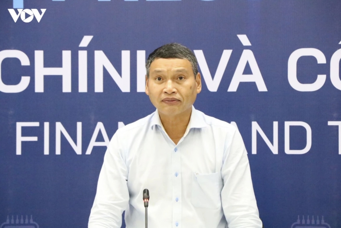 Vice Chairman of the Da Nang People's Committee Ho Ky Minh speaks at the press conference on June 16.