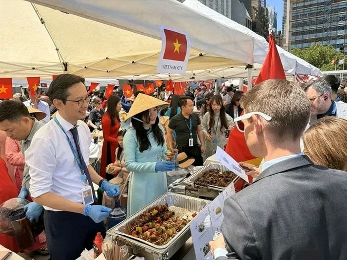 Vietnamese mission's booth at the bazzar