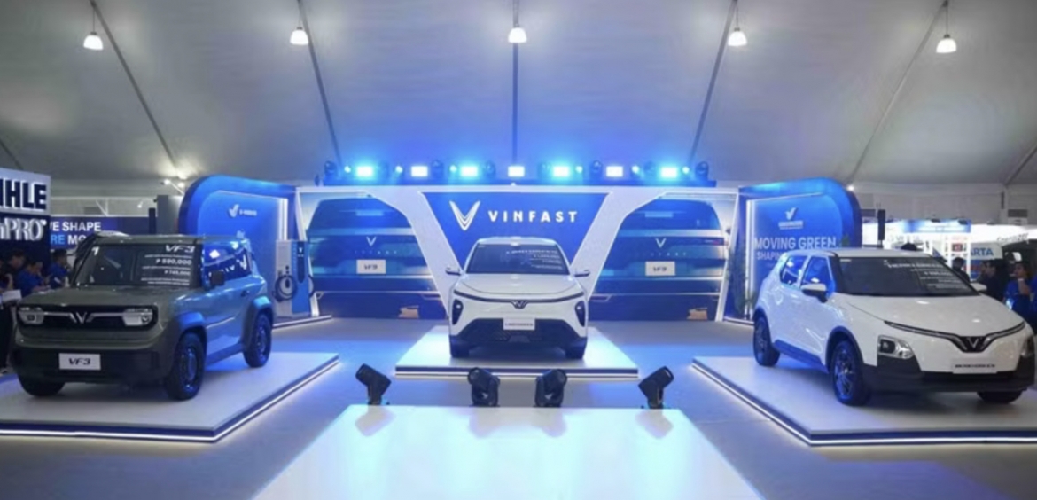 VinFast models on display at the 2026 Philippines International Motor Show (Photo: congnghiepmoitruong.vn)