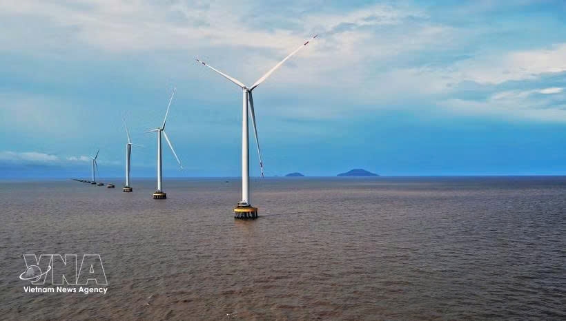 An offshore wind power project in Ca Mau province. (Illustrative photo: VNA)