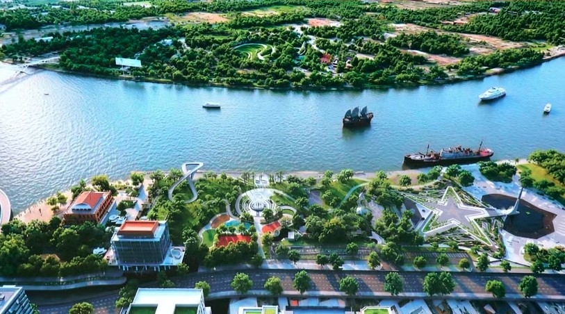 A perspective of the Nha Rong Wharf – Khanh Hoi Cultural Park and Bach Dang Wharf public space project, which will form a cultural and historical corridor along the Saigon River in Ho Chi Minh City. (Photo: VNA)