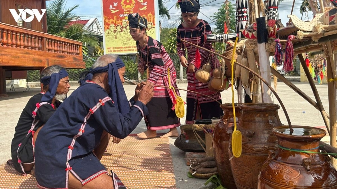 Traditional rice wine plays an essential role in the Ba Na harvest blessing ritual