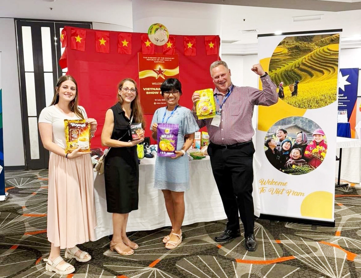 Vietnamese products on display at Darwin International Trade Show as part of Darwin Fusion 2026. (Photo: Vietnamese Embassy in Australia)