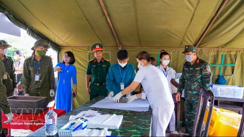 Medical personnel and specialists complete documentation and preserve DNA samples in accordance with established procedures
