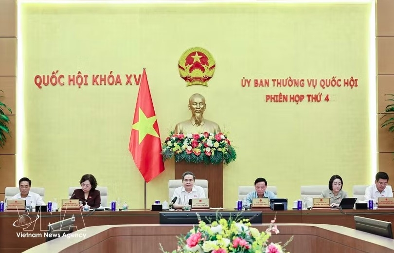 National Assembly Chairman Tran Thanh Man addresses the fourth session of the NA Standing Committee. (Photo: VNA)