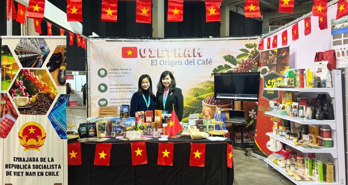 Vietnamese coffee pavilion at Expo Café Chile 2026 (Source: Vietnam Trade Office in Chile)
