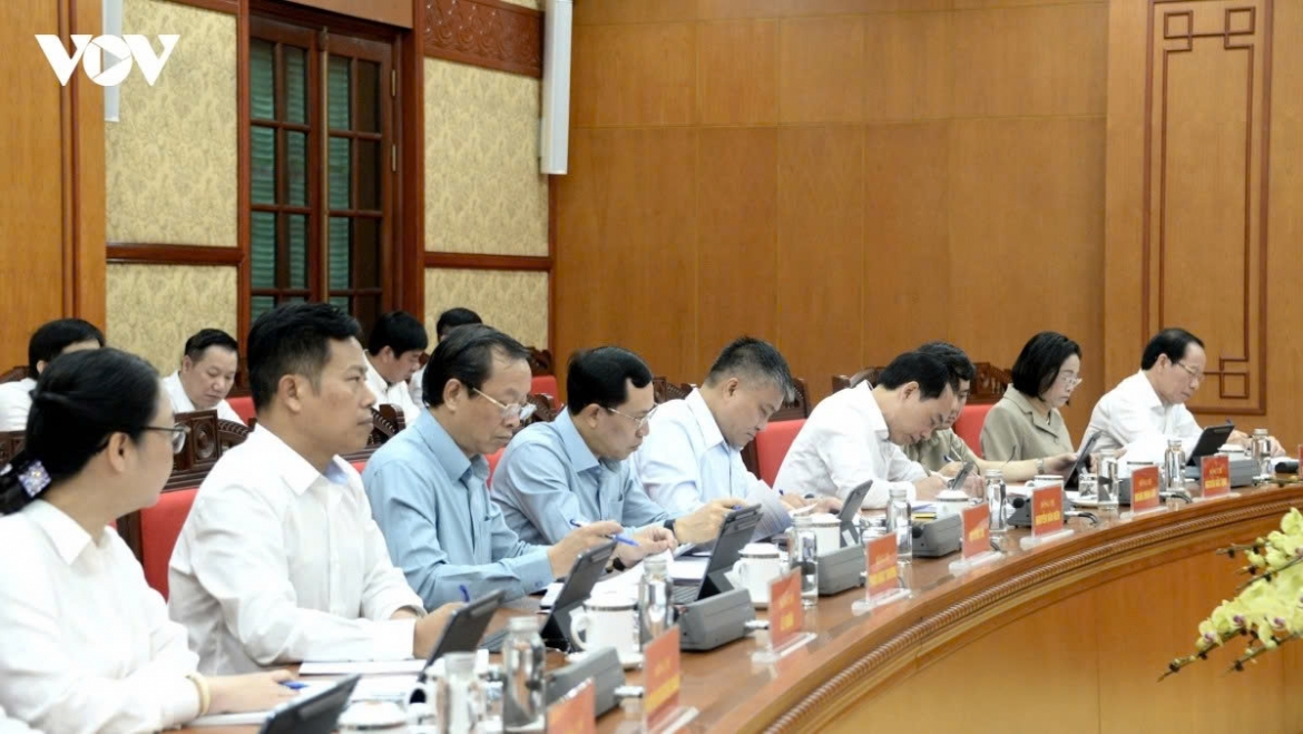 Delegates attend the meeting in Hanoi on August 25, 2026