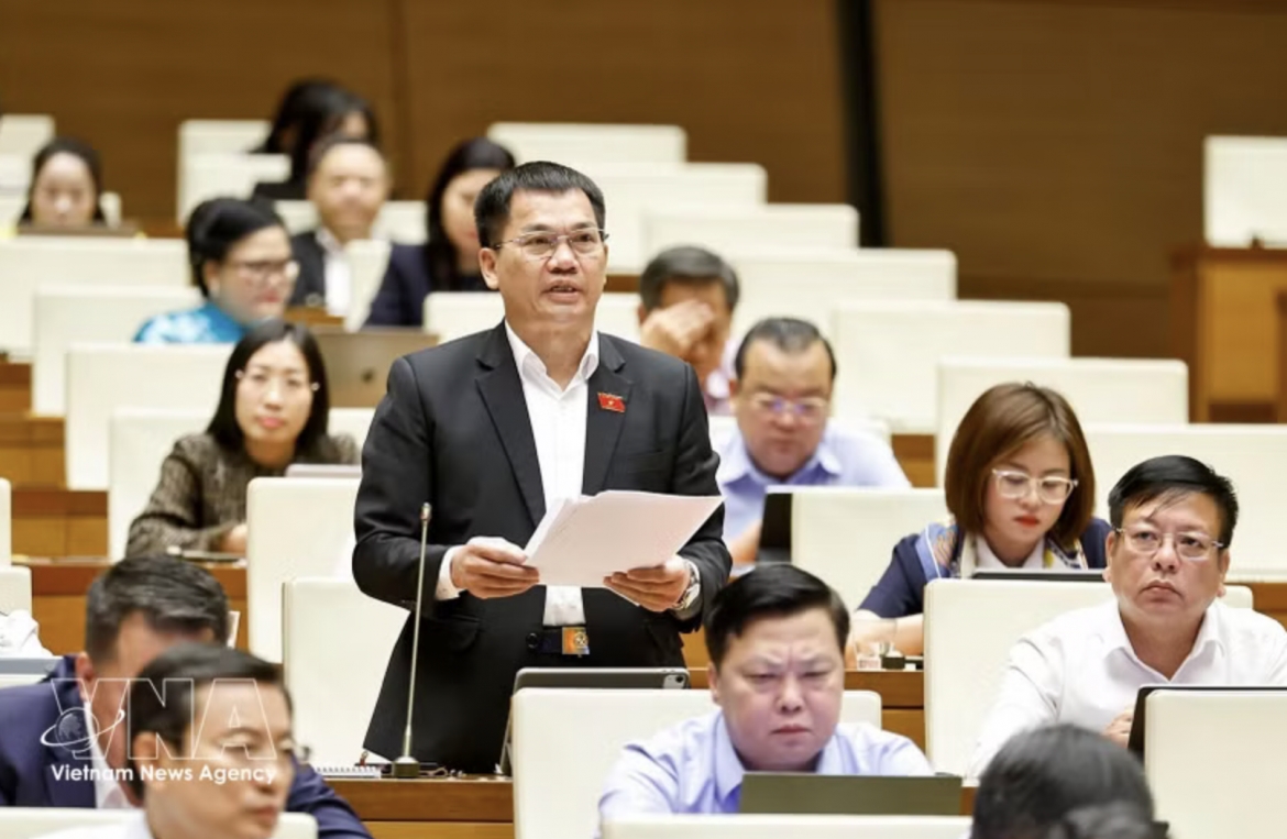 Deputy Duong Khac Mai from Lam Dong province speaks at the session. (Photo: VNA)