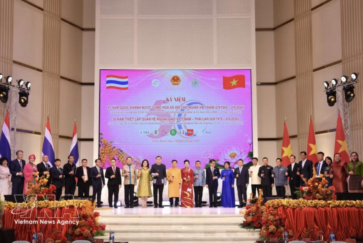 The ceremony marking Vietnam's 81st National Day anniversary in Khon Kaen province, Thailand, on August 29 (Photo: VNA)