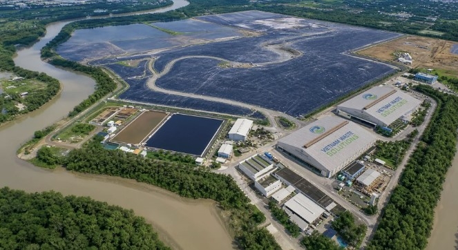 The Da Phuoc Integrated Solid Waste Management Facility operates on the outskirts of Ho Chi Minh City. (Photo: VWS)
