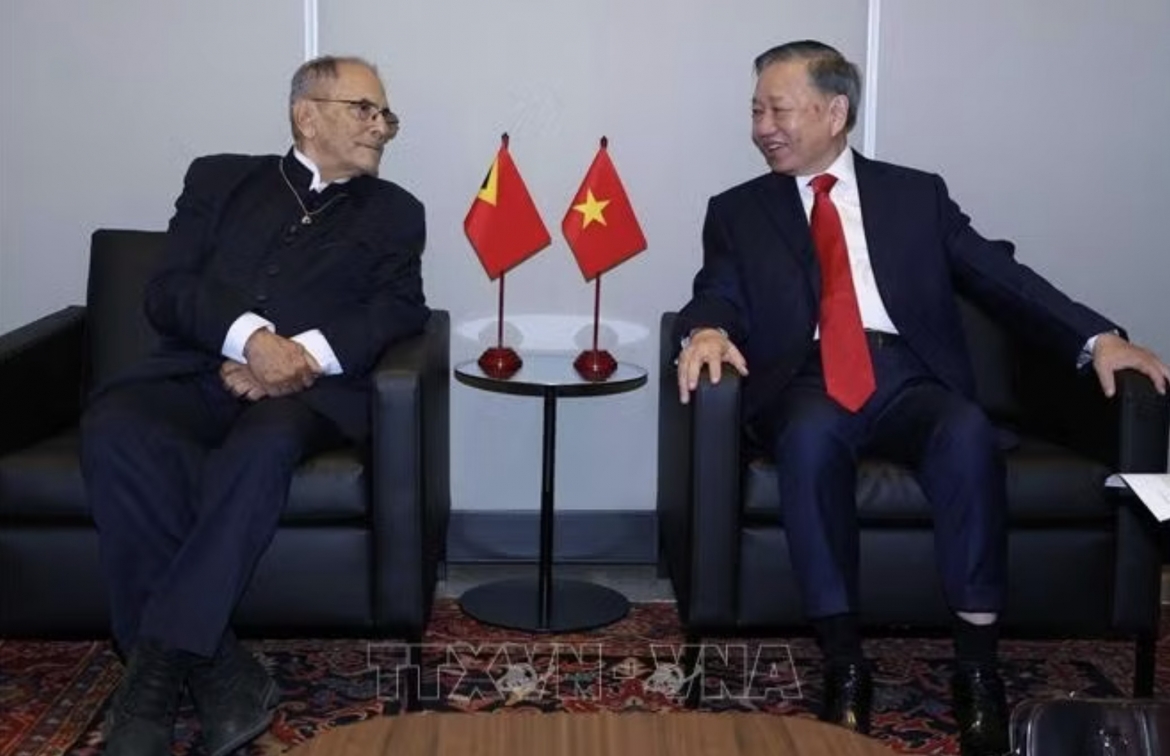 Party General Secretary and State President To Lam meets with Timor-Leste President José Ramos-Horta. (Photo: VNA)
