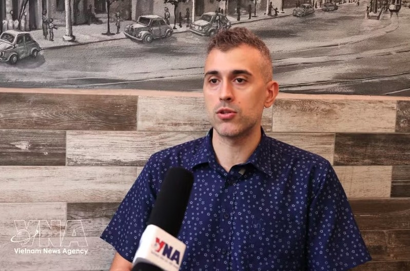 Giulio Chinappi, an Italian political analyst from the Centre for Mediterranean Eurasia Studies (CeSEM) (Photo: VNA)